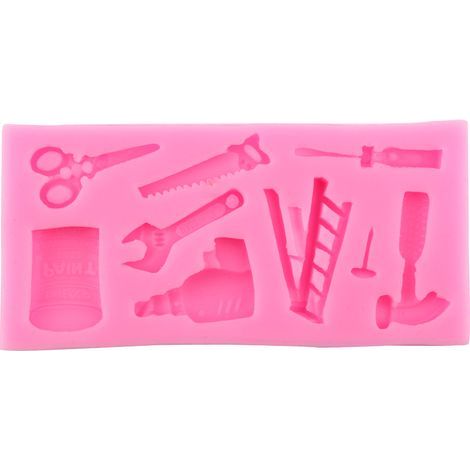 Joli moule à gteau Fondant en Silicone, outils de clé à marteau, moules de cuisson à faire soi-même (1/5)