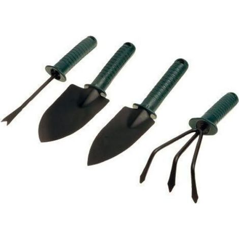 Ensemble d'outils de jardinage - - 4 pièces - Couleurs multiples - Outils pour creuser et desserrer (1/4)