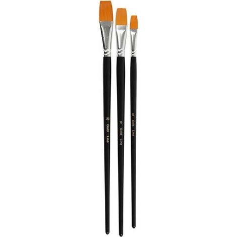 Excellents pinceaux avec manche long en bois et poils en nylon - pour la plupart des peintures. réf 100276