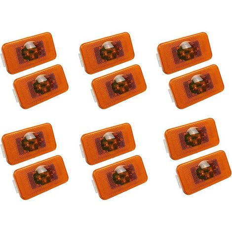 Adecuado para luces de posición laterales LED para camiones de 12 y 24 V, 4 luces indicadoras LED ámbar, adecuado para camiones FM/FH