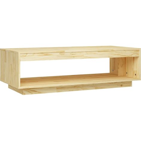 Maison Exclusive - Couchtisch 110x50x33,5 cm Massivholz Kiefer (1/5)