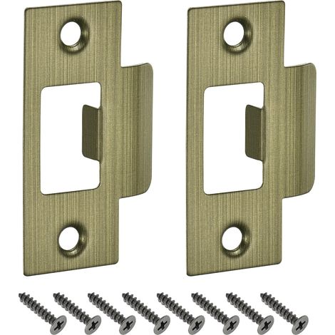 2pcs Plaque de Gâche de Porte Plate Type T 70x40mm Bronze (1/5)