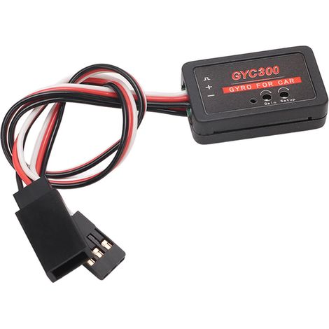 GYC300 Miniatur-Gyroskop für funkgesteuerte Autos oder Boote, aus schwarzem Kunststoff, mit einstufiger Empfindlichkeits- und Verstärkungseinstellung. Gyroskopmodul für funkgesteuerte Fahrzeuge. (1/5)