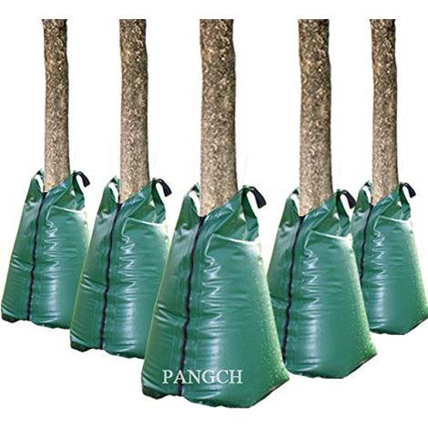 Lot de 5 sacs d'arrosage à libération lente pour arbres - Sac d'irrigation goutte à goutte pour arbres nouvellement plantés ou établis - Lot de 5 (1/5)