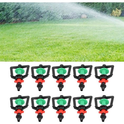 Micro Giraflex d'Arrosage Rotatif, G, 10 pièces en plastique, couleur assortie, 58mm, spray uniforme 360° pour jardin et greenhouse (1/5)