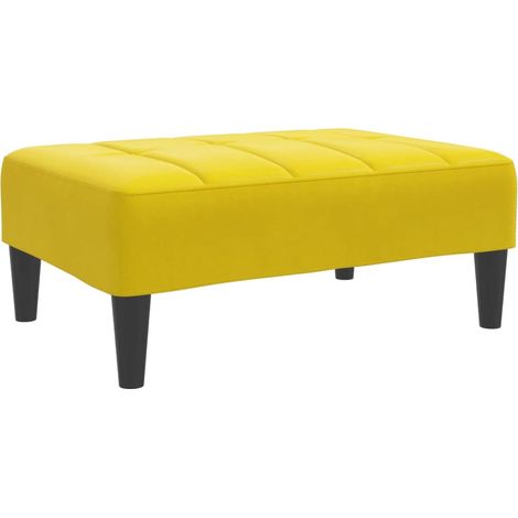 vidaXL Poggiapiedi Giallo 77x55x31 cm in Velluto (1/5)