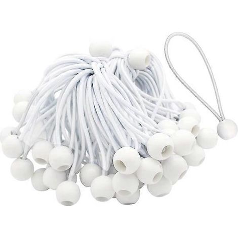 Lot de 50 sangles en caoutchouc longues avec boucle pour tentes, chapiteaux, banderoles (1/4)