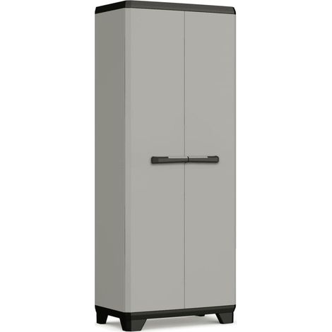 Keter Planet hoher Besenschrank mit 3 Regalen 173x68x39cm schwarz/grau (1/5)