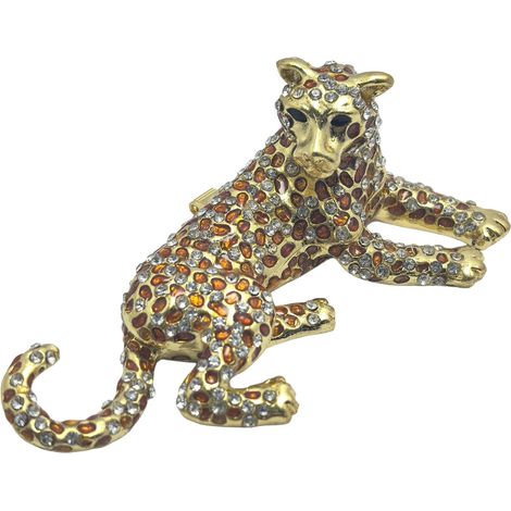 Scatola in metallo Cheetah dal design elegante e dai colori vivaci