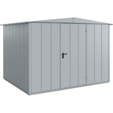 Hörmann Metall-Gerätehaus Berry Modern mit Satteldach Typ 3, 324 x 248 cm, fenstergrau, 8 m², 1-flüglige Tür (1/5)