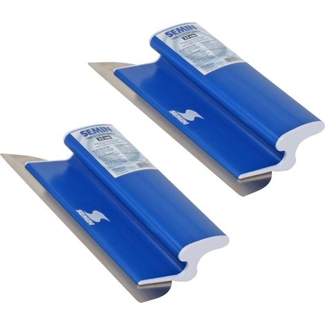 Semin – Lot de 2 lames inoxydables CE 78 – 25 cm – Pour lissage sans bavures – Résistantes à l'abrasion – Prise en main ergonomique (1/4)
