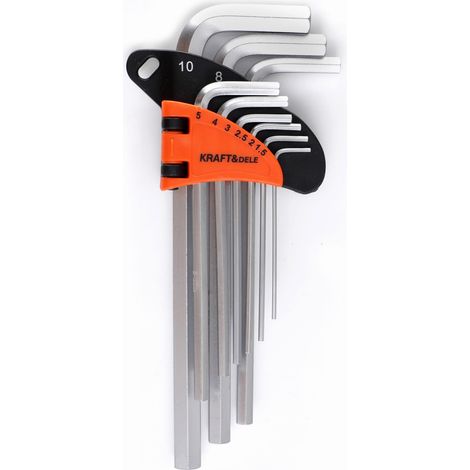 LLAVES HEXAGONALES LARGAS 9 PIEZAS KD11932 (1/5)