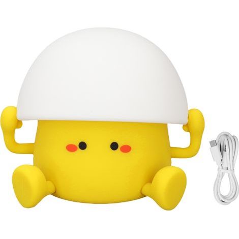 Cute, cartoon-style silicone egg-shaped night light, rechargeable, power-operated light for children's room (1/5)