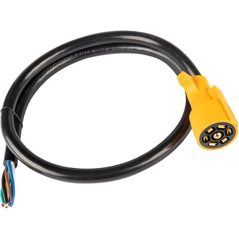Sun Immune Section d'extrémité de remorque à 7 forets avec cordon de 122 cm, règles en bronze transparent 10 14 AWG et protection en PVC solide pour remorques extérieures et automobiles (1/5)