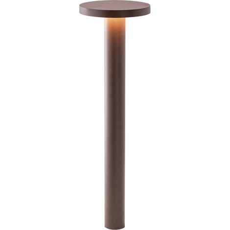 TIBERIO Borne Led 10W 82° IP65 3000K 20D 75cm en aluminium finition Corten - Eclairage extérieur professionnel pour jardins (1/4)