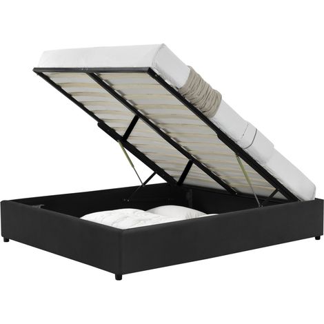Giroletto contenitore in velluto nero 160x200 cm KENNINGTON