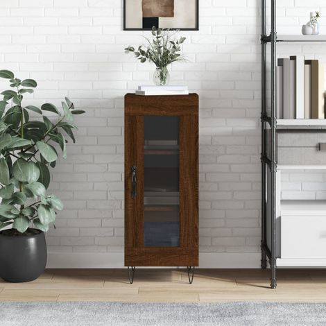 Sideboard Braun Eichen-Optik 34,5x34x90 cm Holzwerkstoff