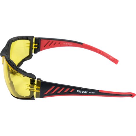Schutzbrille Komfort+ mit gelben Gläsern