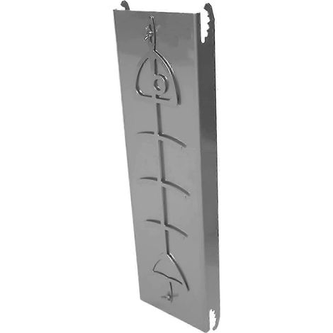 Grille de cuisson réglable en acier inoxydable pour poisson avec support à saumon pivotant à 180°, idéale pour les barbecues en extérieur. (1/5)
