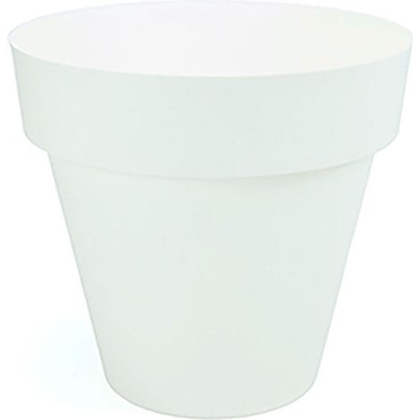 Pot De Fleurs Blanc Plastiken ø14cm Design épuré, Idéal Pour Plantes D'intérieur - Plastiken (1/3)