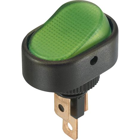 TRU COMPONENTS Interrupteur à bascule TC-R13-133B3 12 V/DC 30 A 1 x Off/On à accrochage 1 pc(s) vert
