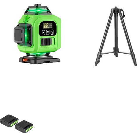 Niveau Laser, 16 Lignes, Télécommande Bluetooth, Ensemble de 1M de trépieds (1/2)