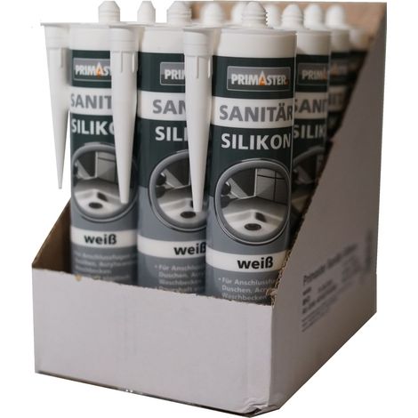 Primaster Sanitär Silikon weiß 310 ml 12 St. Kartonabnahme Silikon (1/3)