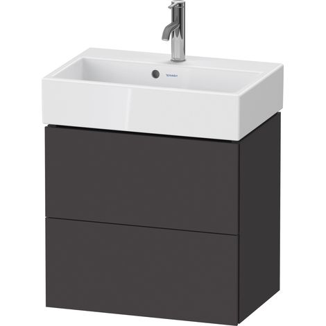Duravit L-Cube bâti-support lavabo suspendu, Compact, 2 tiroirs,