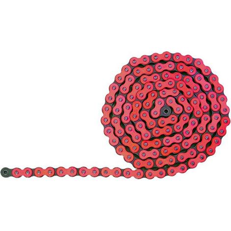 Chaine 420 - 132 maillons - Hyper Renforcée Sans Joints Toriques - Rouge (1/3)