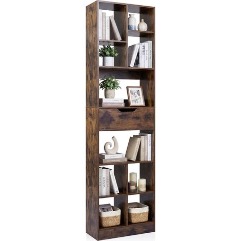 COSTWAY Libreria Contenitore Espositore Organizer Organizzatore Mobile Portaoggetti 8 Cubi In Legno Mobile Portaoggetti Organizzatore Di Stoccaggio Libreria V (1/5)