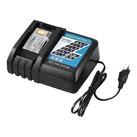 Chargeur 14,4 V-18 V pour DC18RCT DC18RC 7A Chargeur de Remplacement Batterie pour BL1850B BL1830 BL1840 BL1850 BL1860 BL1430 BL1440 BL1450 (Noir) (1/5)