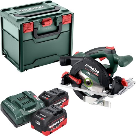 Metabo KS 18 LTX 57 BL sierra circular sin cable 18 V 57 mm ( 611857810 ) + 2x batería LiHD 8,0 Ah + cargador + metabox (1/5)