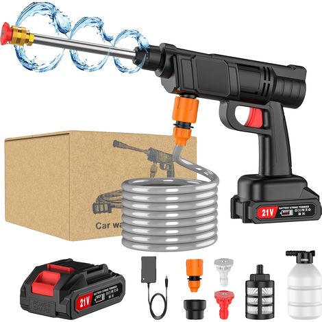 Limpiadora de alta presión inalámbrica, 30 bares de presión, compatible con baterías de 24 V, 1 BATERÍA (1/2)