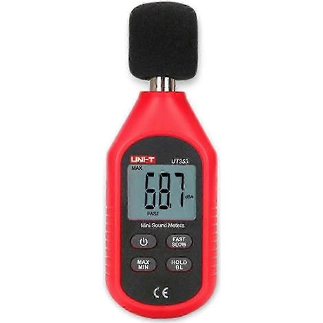 Sonomètre portable 30-130 dB, mini testeur de bruit avec rétroéclairage, compatible avec la surveillance acoustique à domicile et au bureau (AQ). WHBYV (1/4)