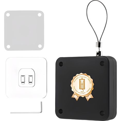 Ferme Porte Automatique Noir sans Perçage 1000g Fermeture Porte (1/5)