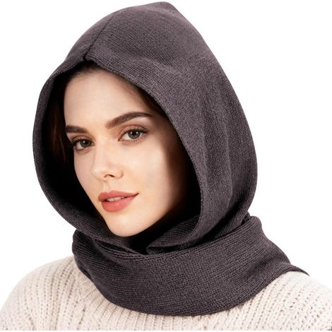 Kapuzenschal 2-in-1 Sturmhaube mit Nackenwärmer, winddicht & warm, Unisex, Grau (1/5)