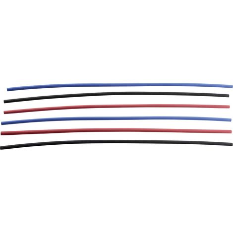 DSG Canusa 8014060000 Schrumpfschlauchsortiment Schwarz, Rot, Blau 6 mm 2 mm Schrumpfrate:3:1 1.5 m