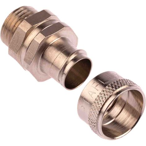 Raccord de gaine Adaptaflex M16, taille 16mm en Laiton, IP54 ( Prix pour Paquet de 10 )