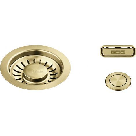 Franke Mythos Masterpiece BXM Zubehör Druckknopf-Ventilset Edelstahl PVD Gold