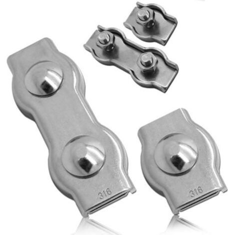 Pince à câble en acier inoxydable duplex 3mm, forme ovale, fixation U pour câblage électrique (1/2)