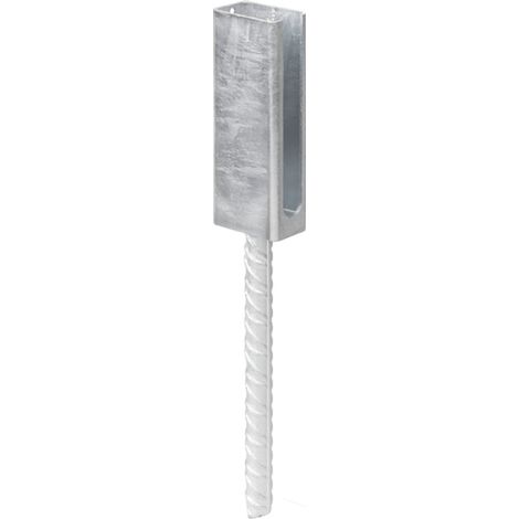 ALBERTS Pfostenträger für Doppelstab-Gittermatten mit Riffelstahldolle, fvz, zK, f.60x40mm (1/4)