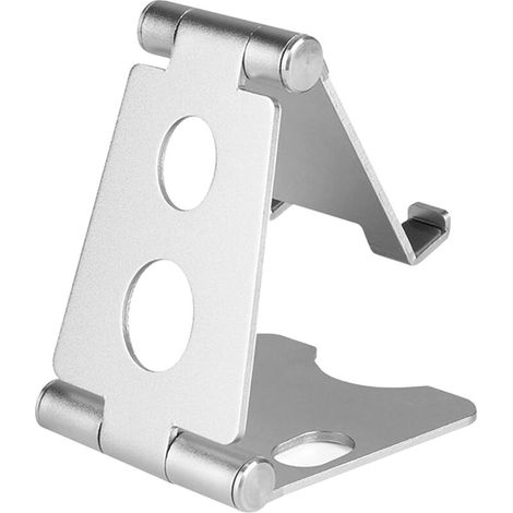 Soporte para teléfono de aluminio ajustable con múltiples ángulos, compatible con iPhone, Samsung, Huawei y todos los smartphones. (1/4)