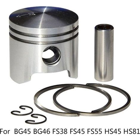 Les pistons FS38, FS45, FS55, BG45, BG46, BG55, BG65, BG85, HS81 et HS86, y compris les segments de piston, conviennent aux débroussailleuses et aux taille-haies Stihl. (1/2)