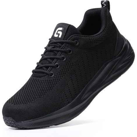 Scarpe antinfortunistiche unisex con puntale in materiale composito. Calzata ampia, protezione da urti e forature, puntale in acciaio largo, comode – taglia EU 43 (lunghezza del piede 270 mm) (1/4)