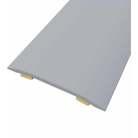 Seuil plat adhésif non strié - 32 mm x 90 cm - Alu couleur argent - ELTON - 3750309001B
