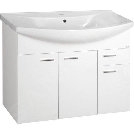 Aqualine Zoja - Meuble lavabo 933x740x345 mm, blanc 51094A (1/4)