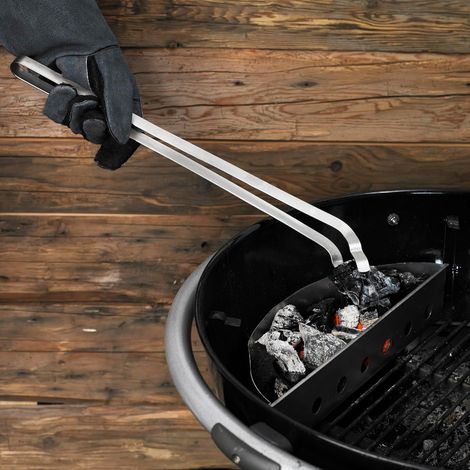 Pince à Charbon de Qualité Supérieure pour Positionner le Charbon de Bois Chaud, Acier Inoxydable 430, Lavable au Lave-Vaisselle (1/4)