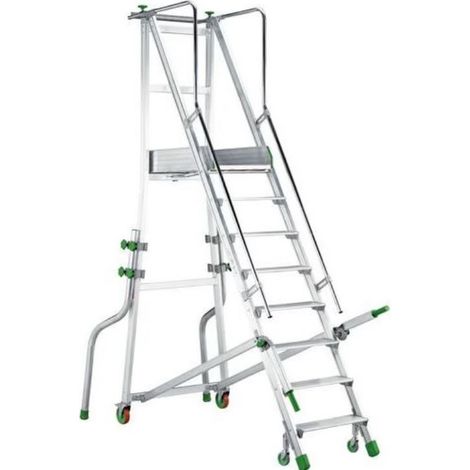 Escabeau Plate-Forme Individuelle Mobile FACAL 9 Marches Ergonomique à Poignées PIR - CA5/200-K