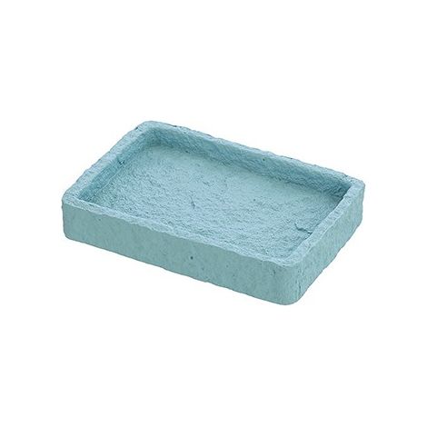 Porta sapone bagno in poliresina acqua marina effetto pietra Linea Sabbia Feridras