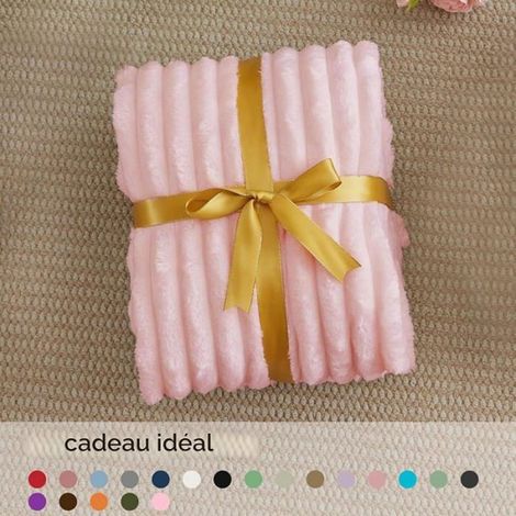 Pid Rose Poudré Couverture pour Lit 1 Personne 150x200 Cadeau Cocooning Doux et Chaud,150 x 200 cm Rose Poudré ROSE POUD COUVERTURE (1/5)
